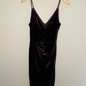 Mid length velour dress